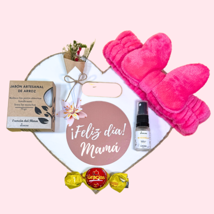 Jabón Facial, Tonico facial, Vincha rosada y Bom bom